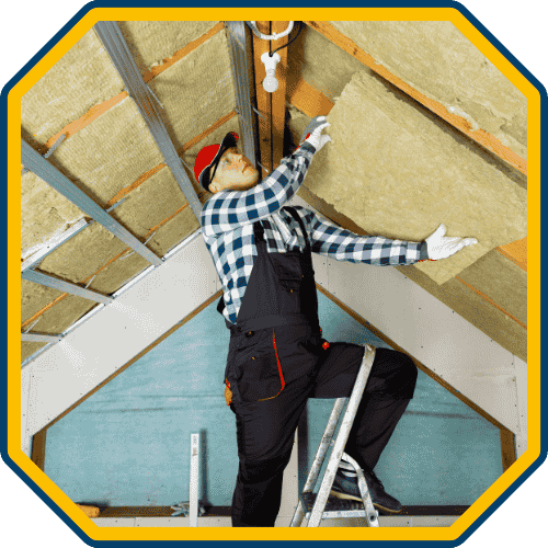 roof and attic insulation icon