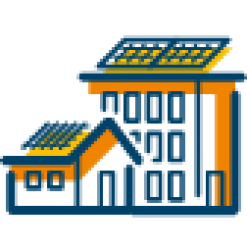 photovoltaic icon for homes and businesses